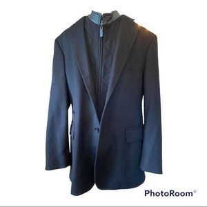 Men’s IBiza 42reg black‎ jacket /blazer 100% wool , inner part buttons in or out